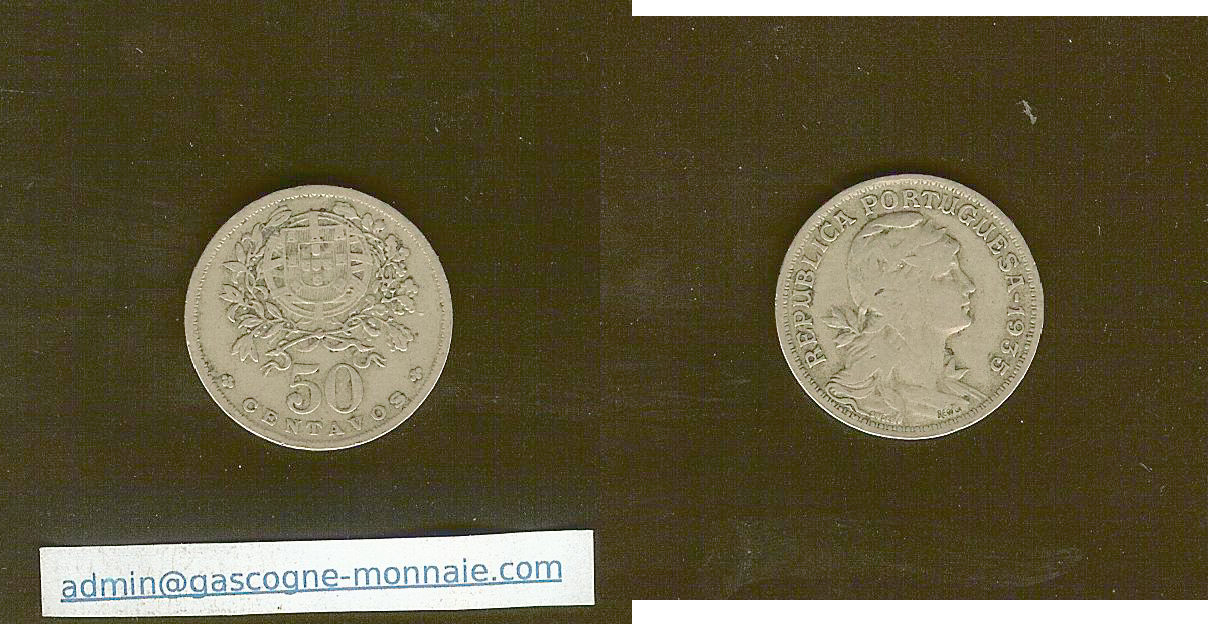 Portugal 50 centavos 1935 aVF
